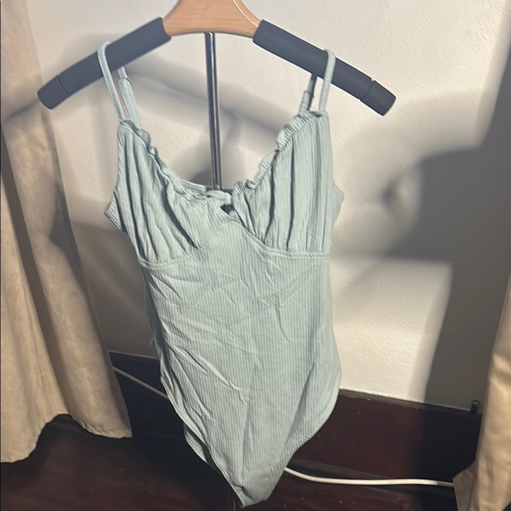 Light Blue One-Piece Swimsuit